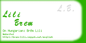 lili brem business card